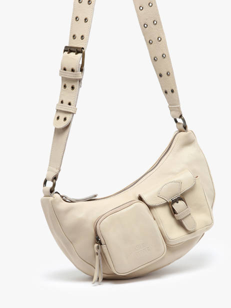 Cross Body Tas Cargo Leder Basilic pepper Beige cargo BCAR04 ander zicht 2